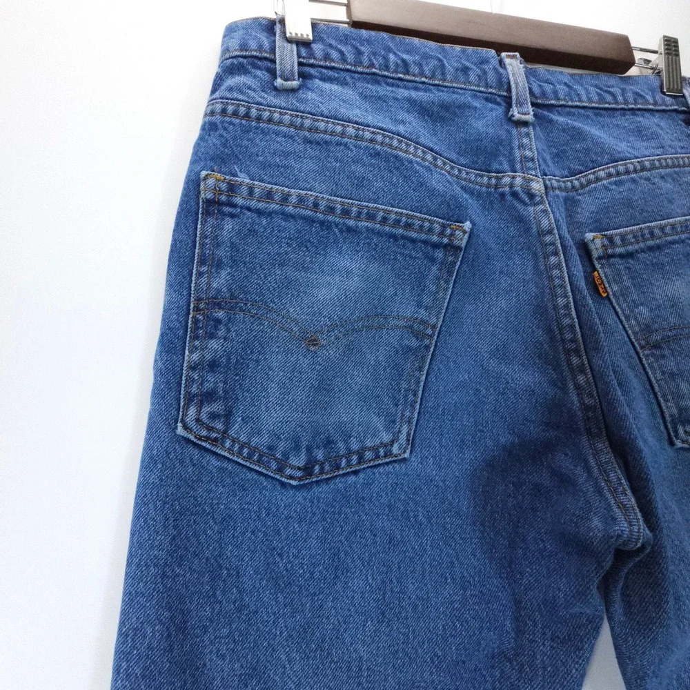 VTG Y2K Levis Jeans Orange Tab Mens 32x25 Blue Straight Leg Denim USA MADE